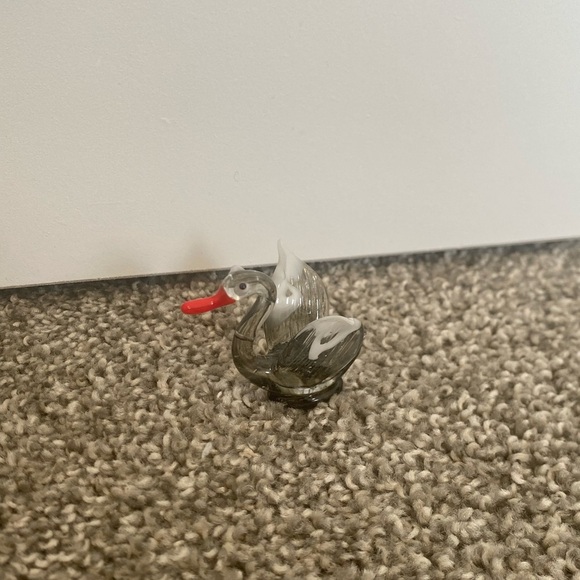 Vintage Blown Glass Mini Swan Bird - Picture 8 of 11